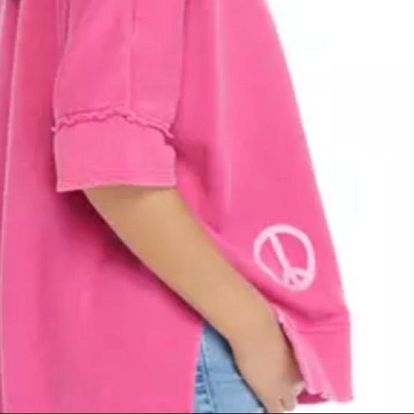 LAST 1 - NEW distressed peace sign sweatshirt (S, M, L) - Picture 4 of 9